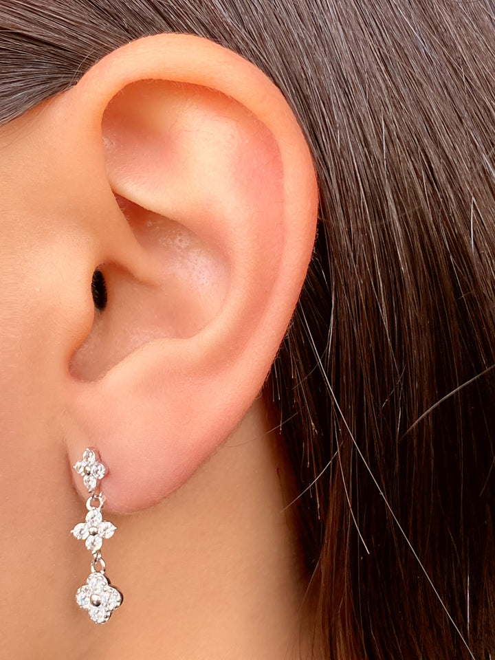 Par Arete 3 Treboles Colgantes
