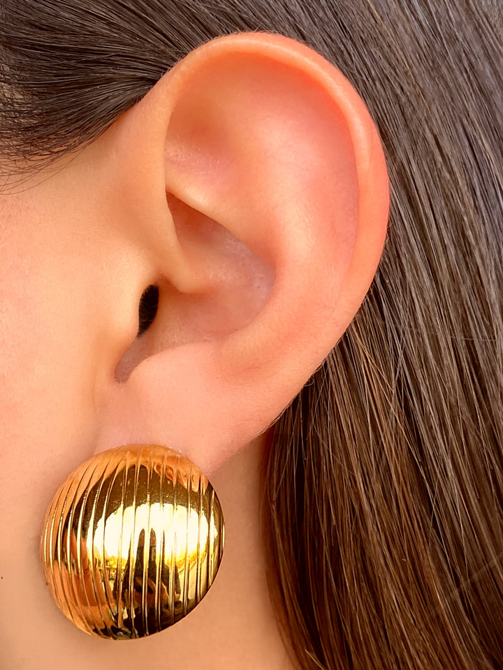 Par Arete Circulo Con Lineas