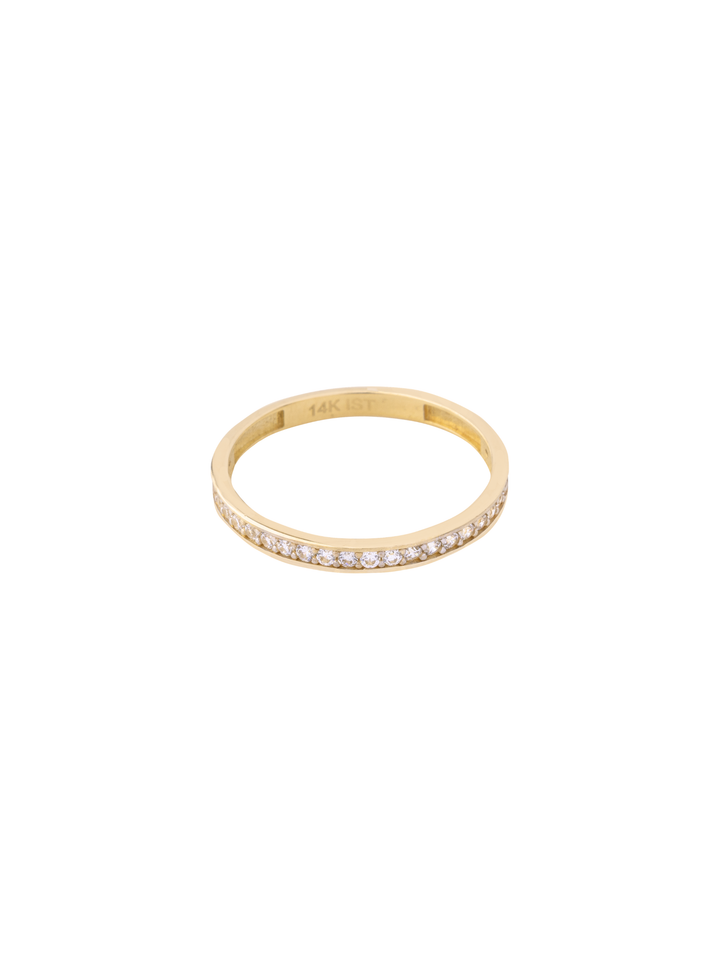 Anillo Churumbela Zirconias Encapsuladas Oro 14k