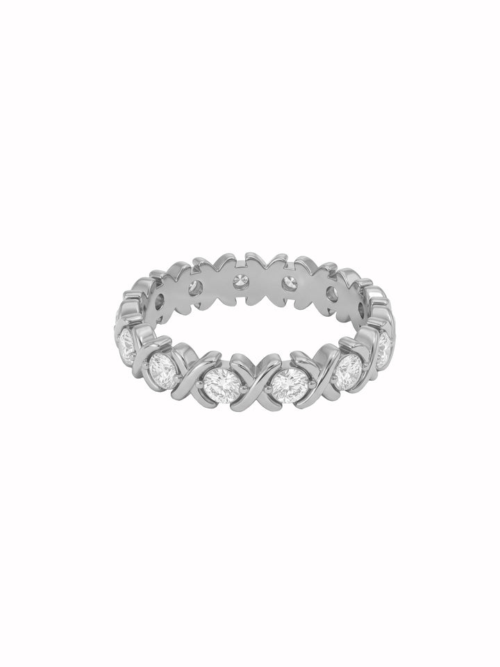Anillo Zirconias Con X