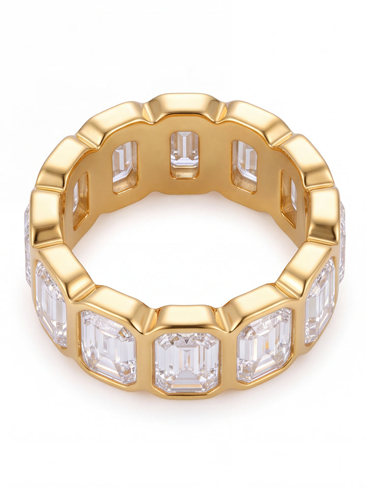 Anillo Grueso Zirconias Baguettes