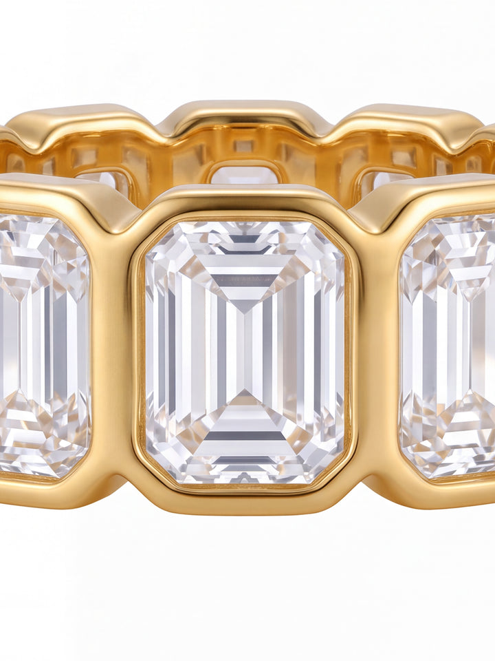 Anillo Grueso Zirconias Baguettes