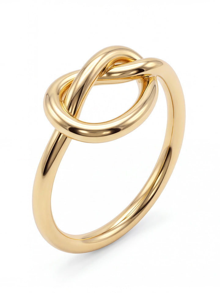 Anillo Con Corazon Nudo