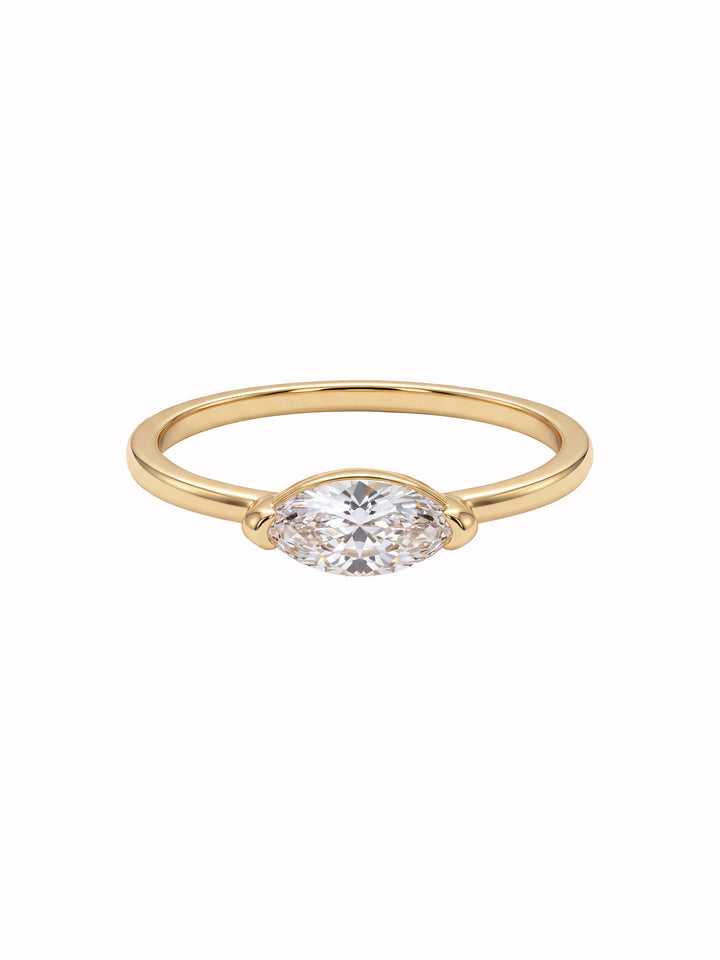 Set Anillos Con Zirconia Marquesa Y Forma V