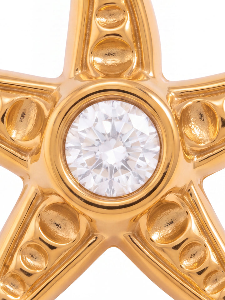 Anillo Estrella De Mar Con Zirconia