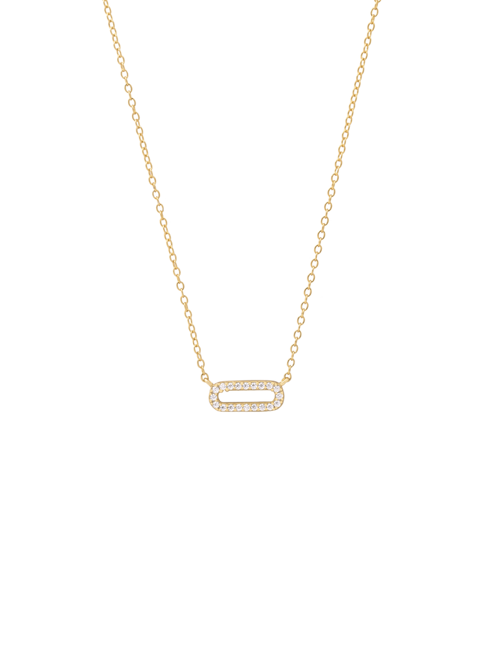 Collar Dije Ovalado Zirconias