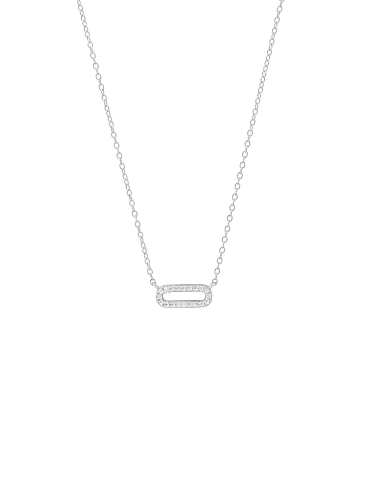 Collar Dije Ovalado Zirconias