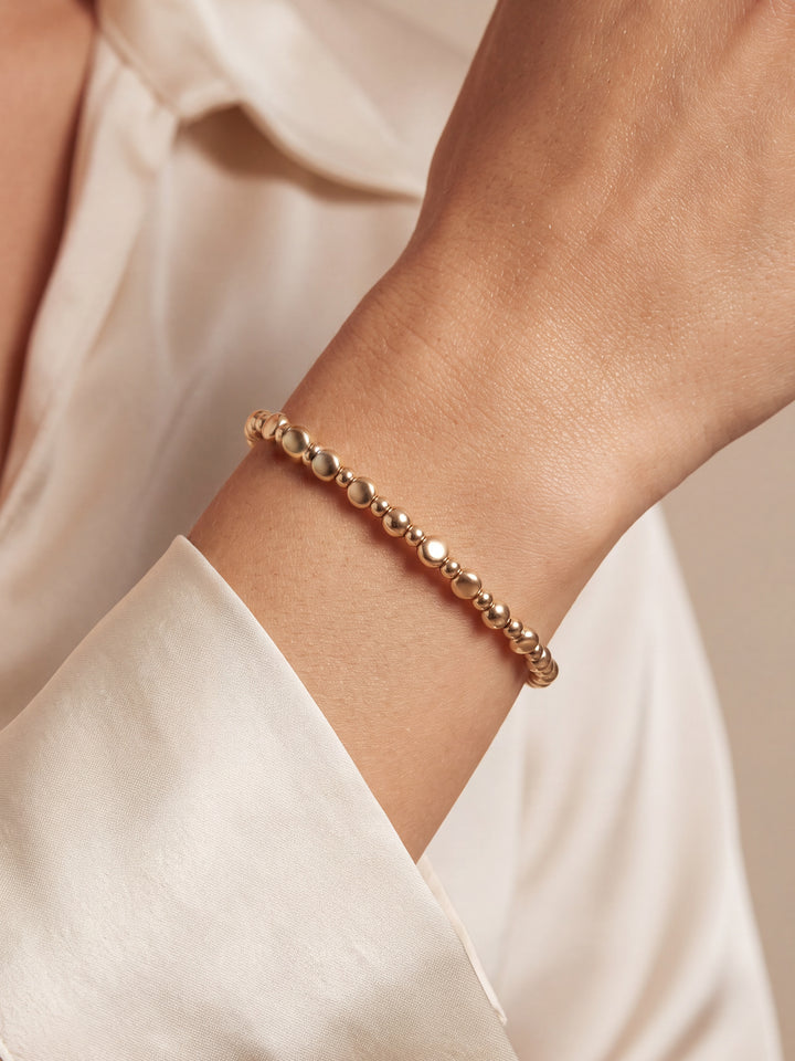 Pulseras Bolitas Irregulares GoldFilled 3 mm y 5 mm