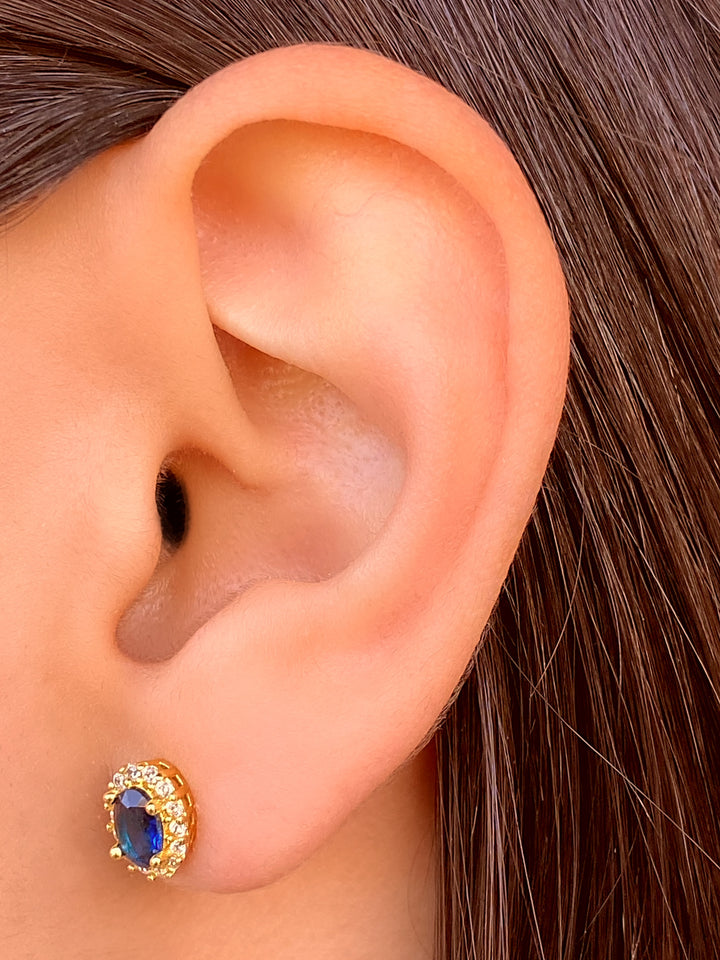 Par Arete Ovalado Birthstone