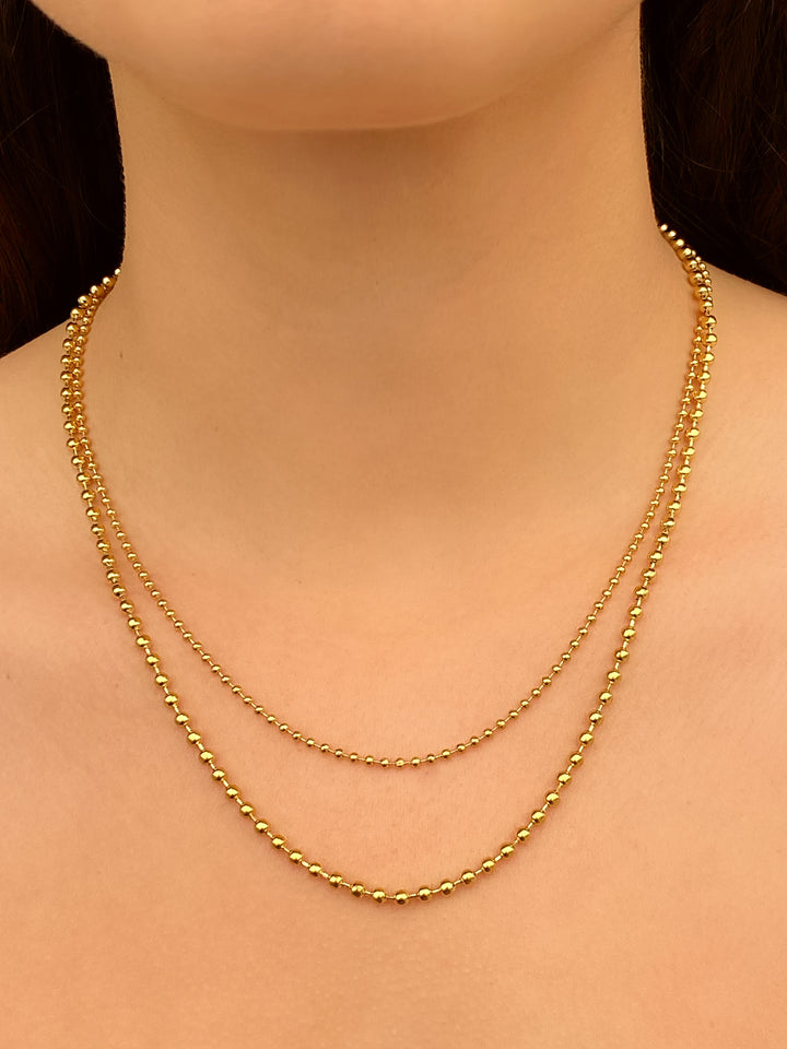 Collar Bolitas Doble