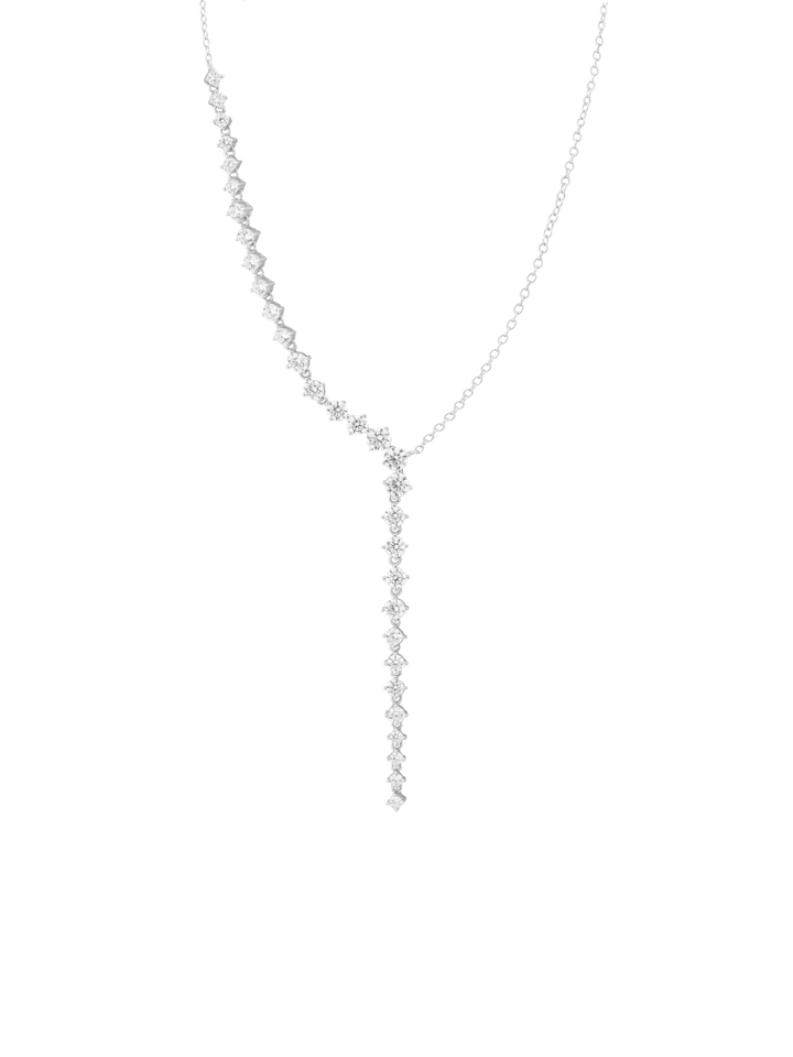 Collar Mitad Zirconias Con Tira