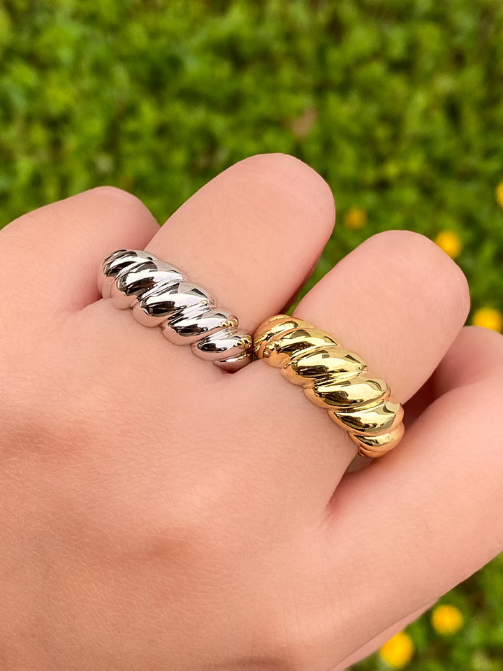 Anillo Chunky Trenzado Abierto