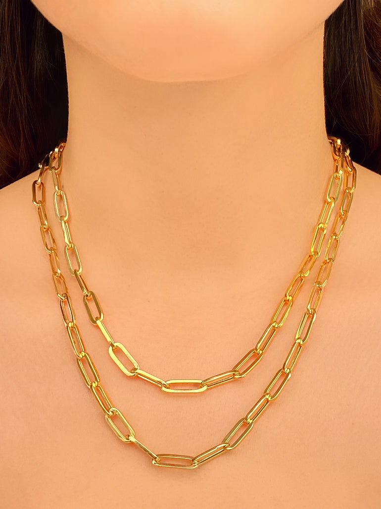 Collar Eslabones 5 mm Oro 14k