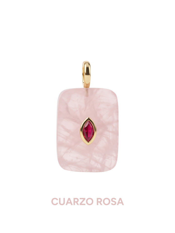 Dije Rectangular Con Centro Marquesa