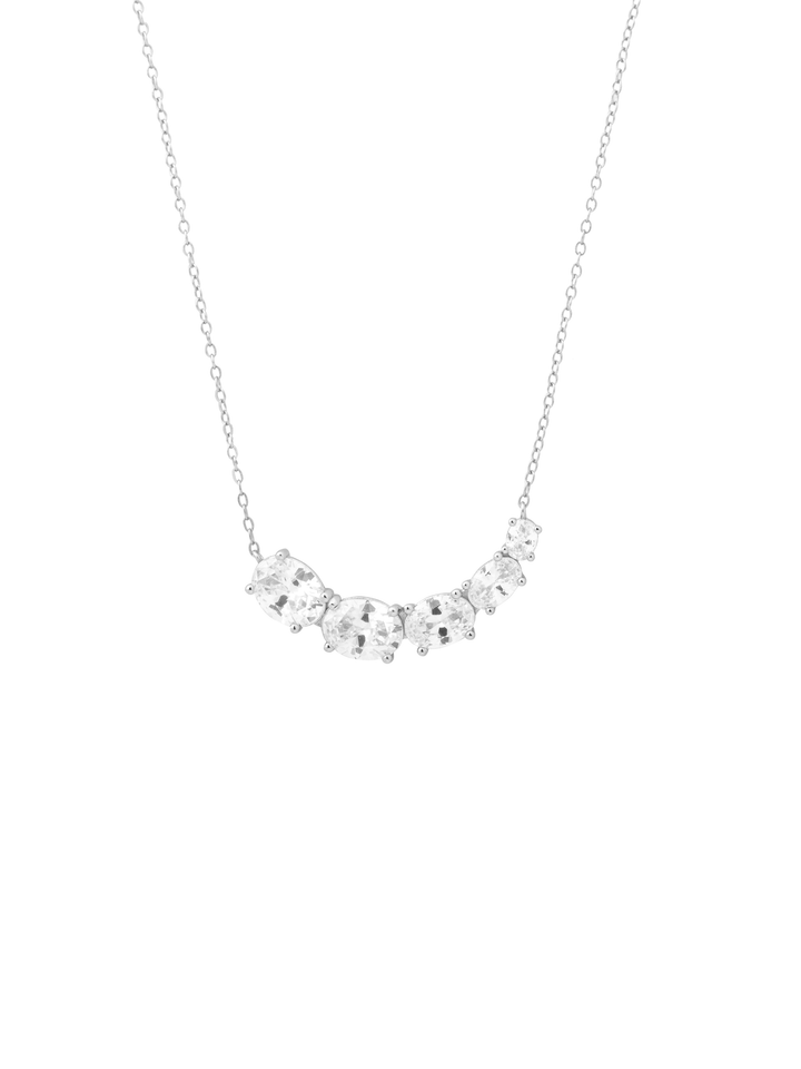Collar Dije Linea Zirconias Ovaladas
