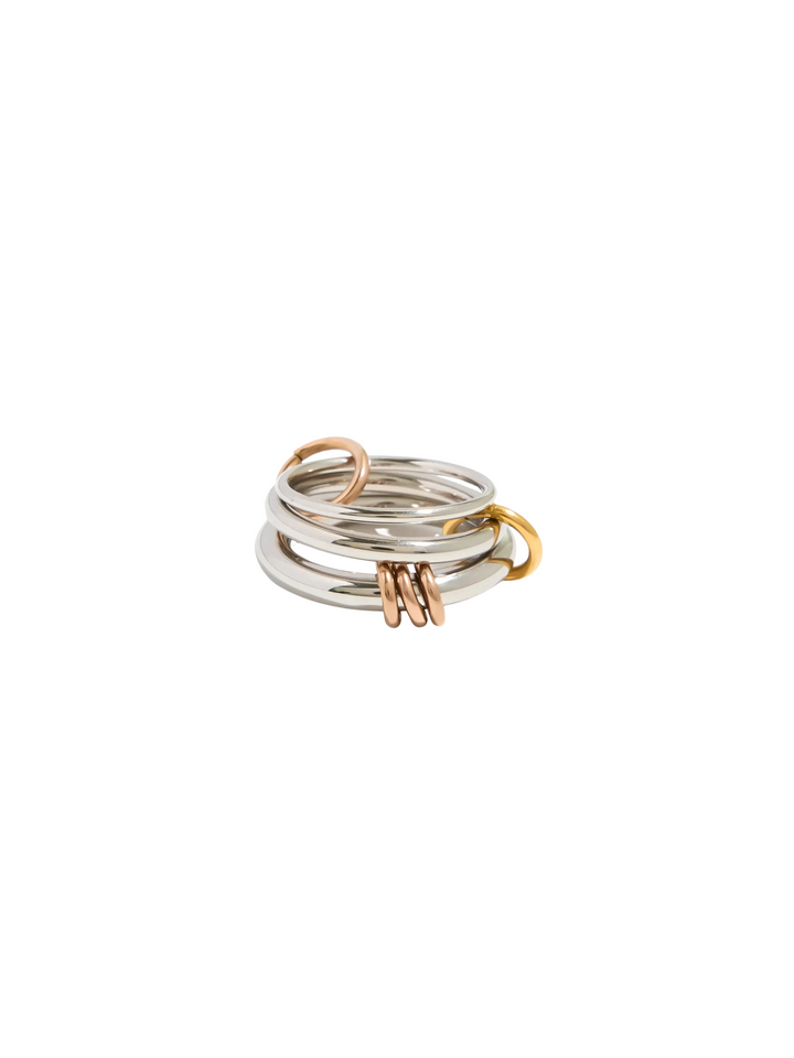 Anillo Triple Argolla Plateado