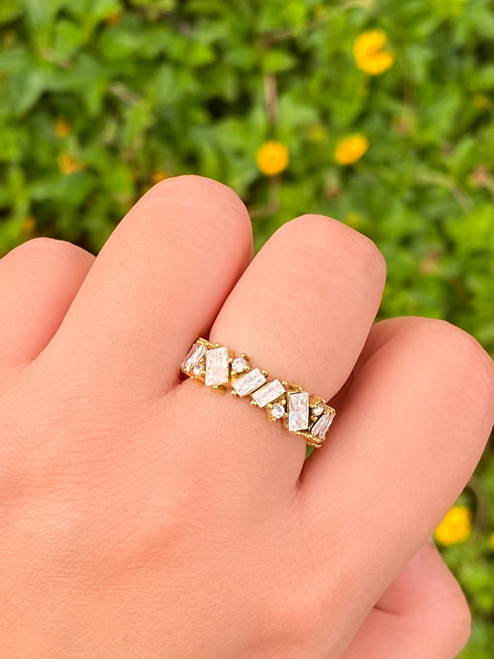 Anillo Baguettes ZigZag