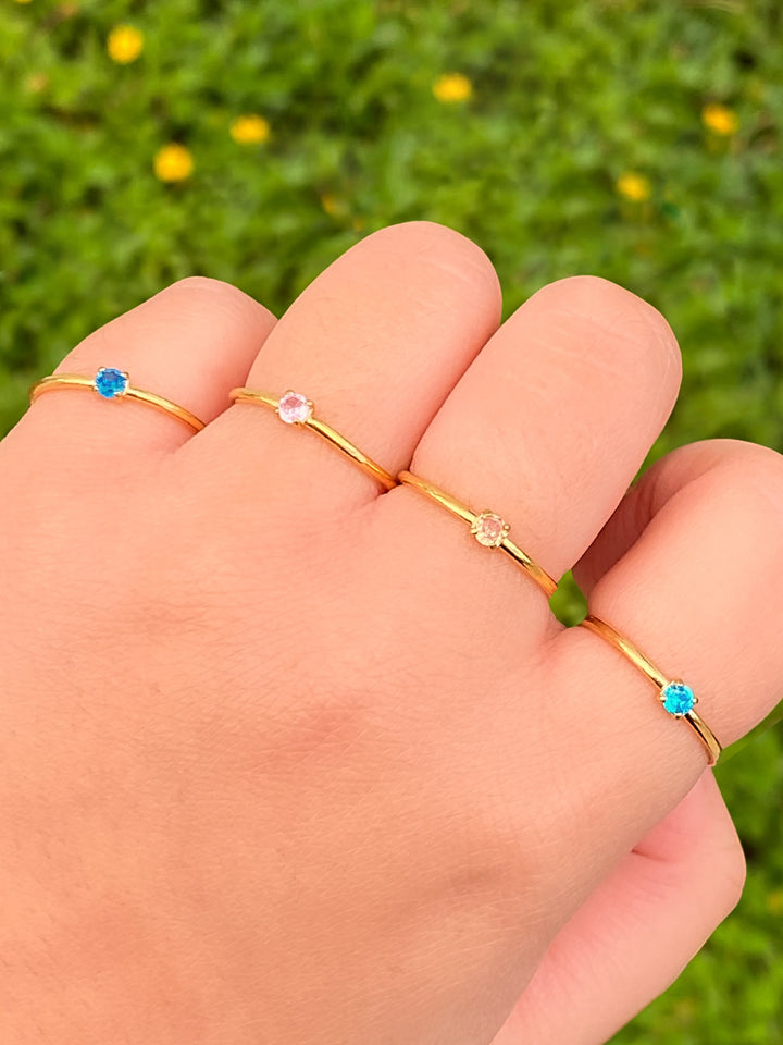 Anillo Zirconia Birthstone