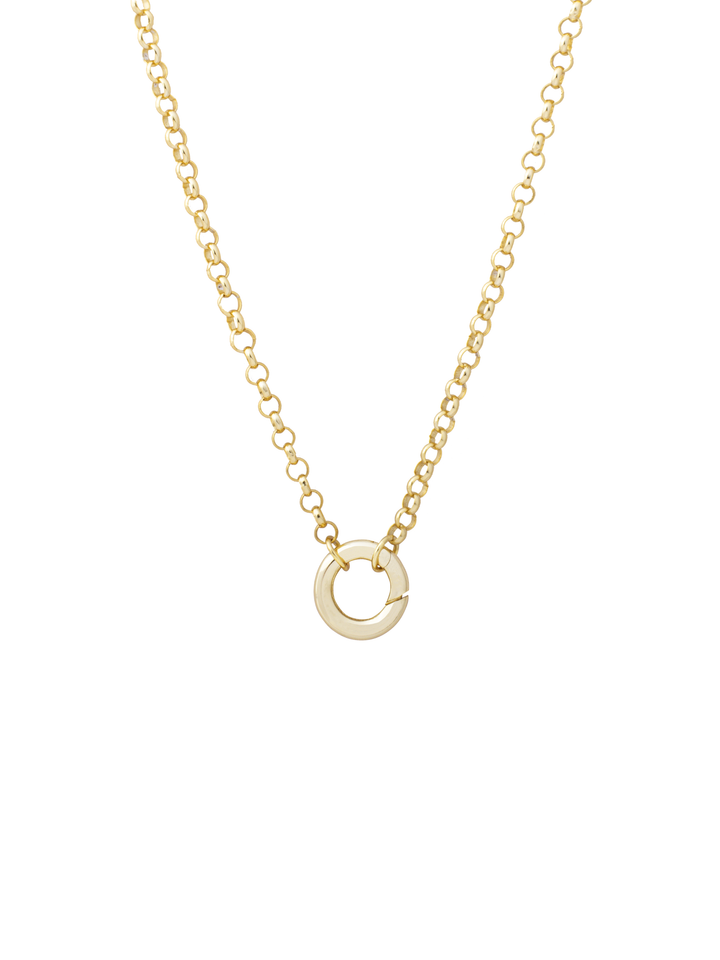 Collar Cadena Dije Central Contorno Circulo