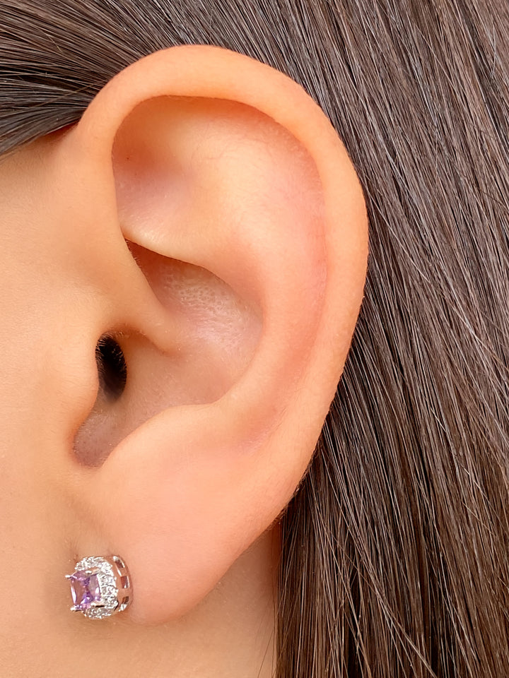 Par Arete Cuadrado Zirconias