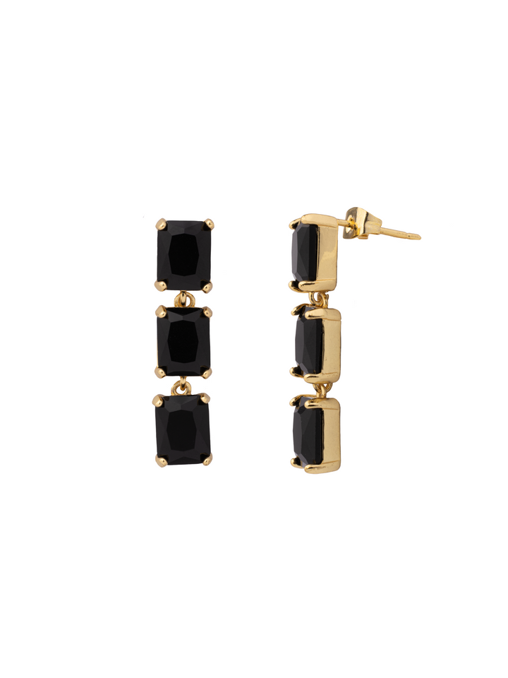 Par Arete Tira Triple Baguette Colores