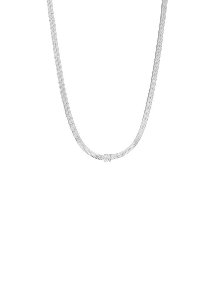 Collar Planchado Con Mini Zirconia