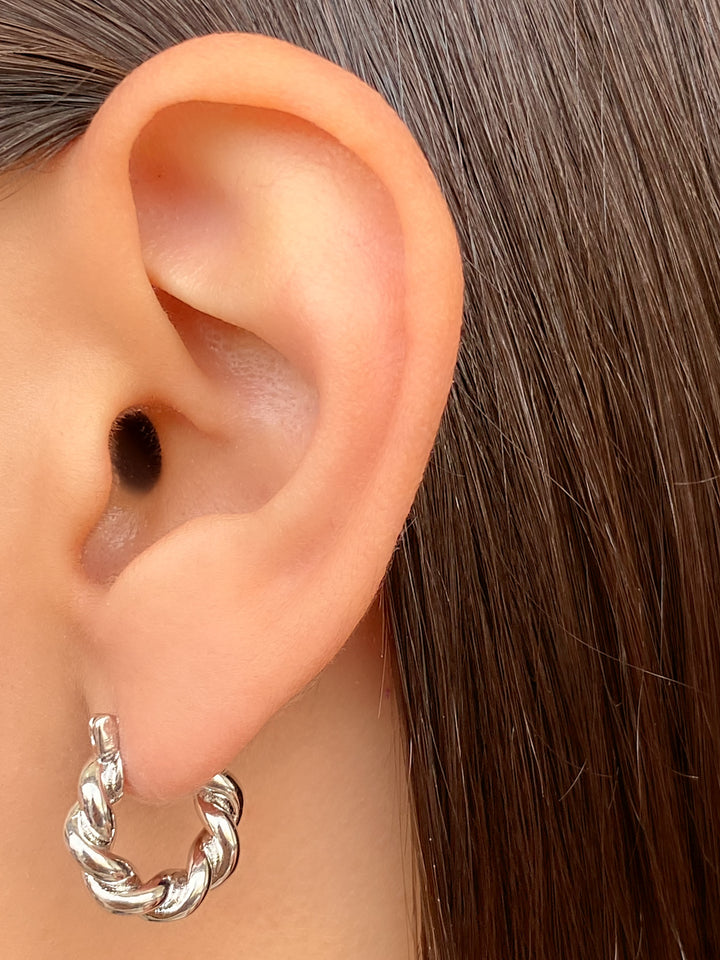 Par Arracada Trenzada 16 mm