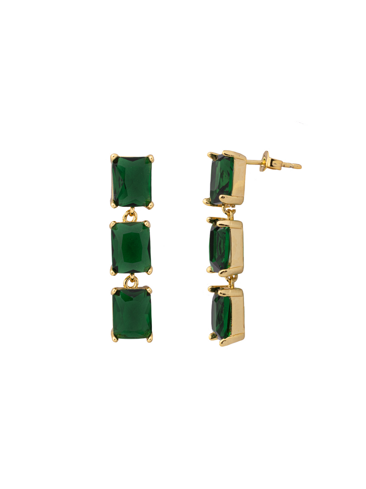 Par Arete Tira Triple Baguette Colores