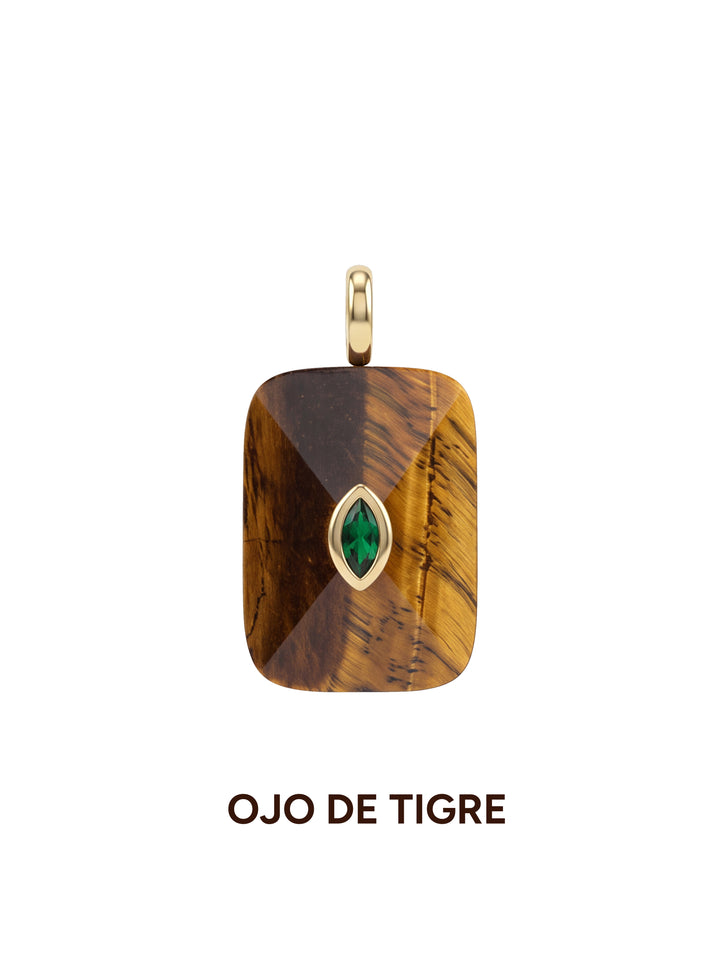 Dije Rectangular Con Centro Marquesa