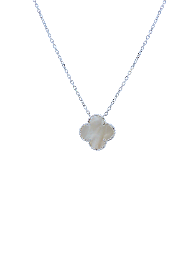 Collar Con Trebol Madre Perla