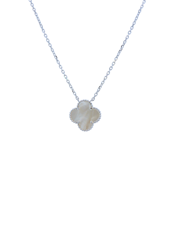 Collar Con Trebol Madre Perla