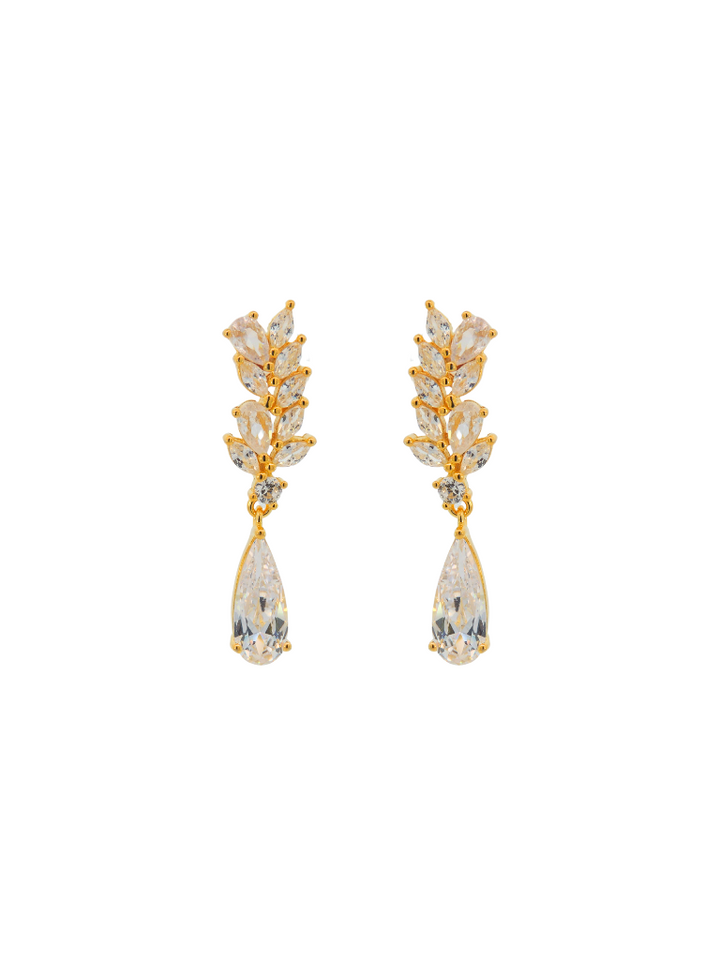 Par Arete Hoja Zirconias