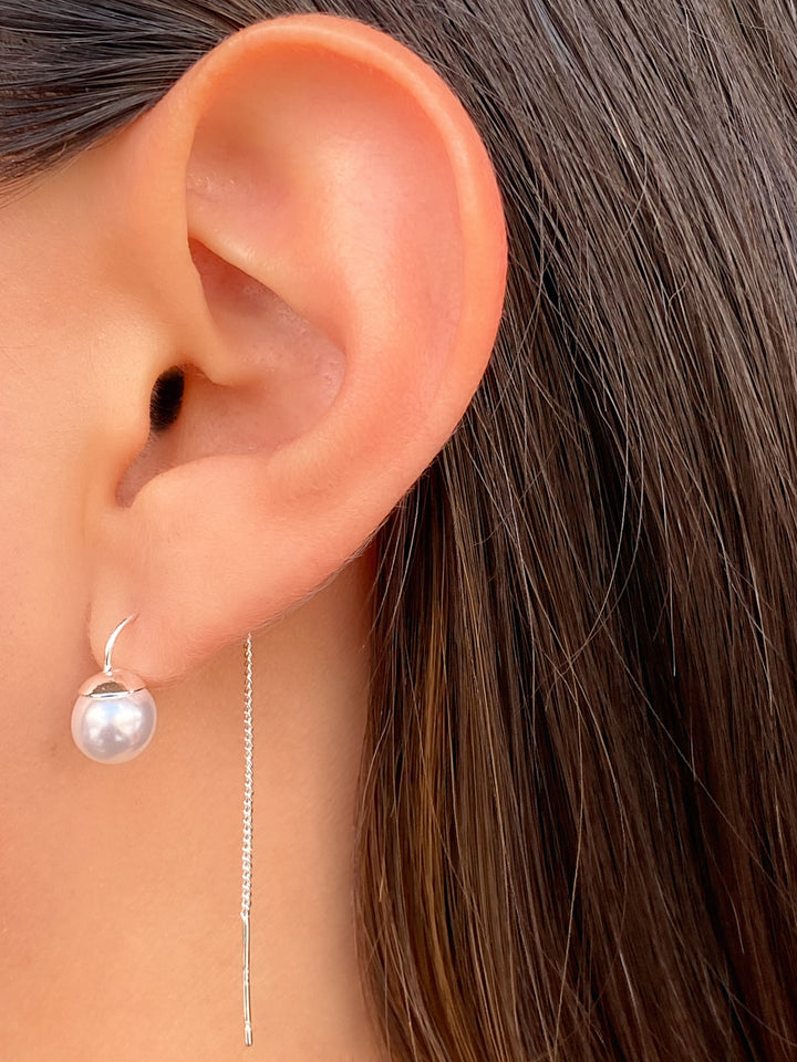 Par Arete Perla Con Tira