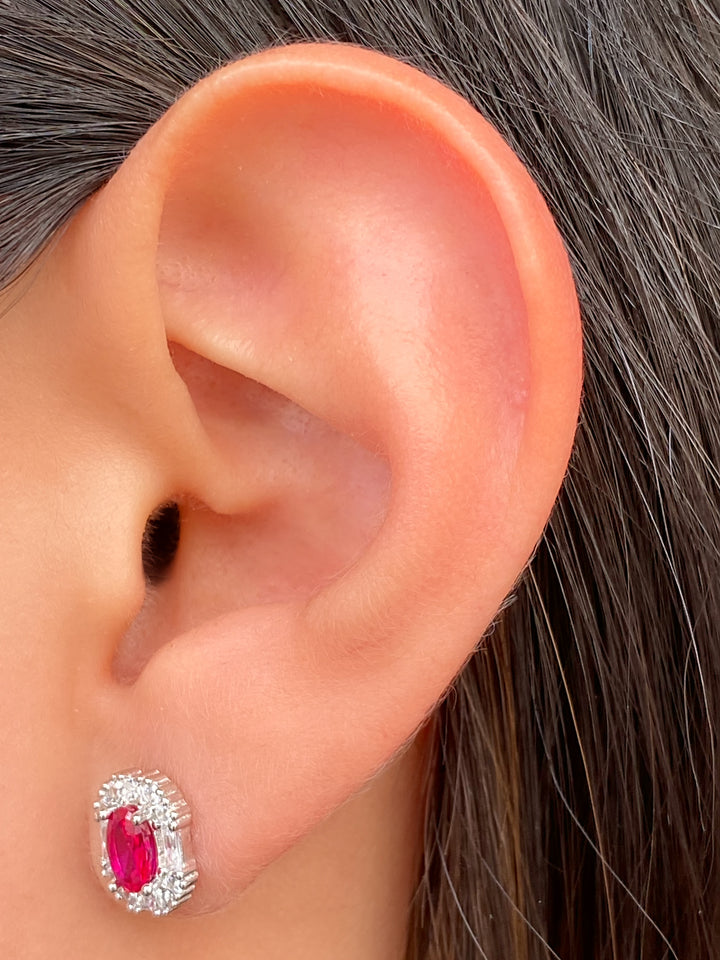 Par Arete Ovalado Zirconias