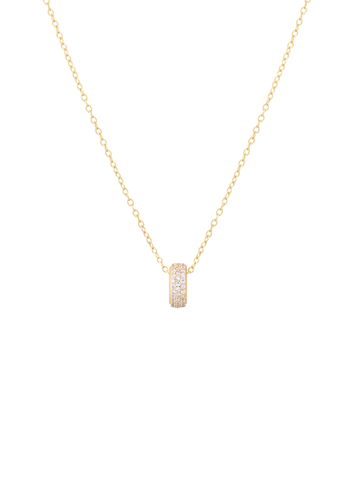 Collar Dije Cilindro Con Zirconias