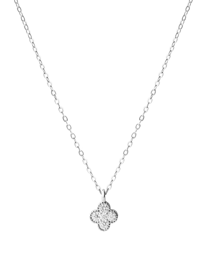Collar Dije Trebol Moissanita 0.26 CT