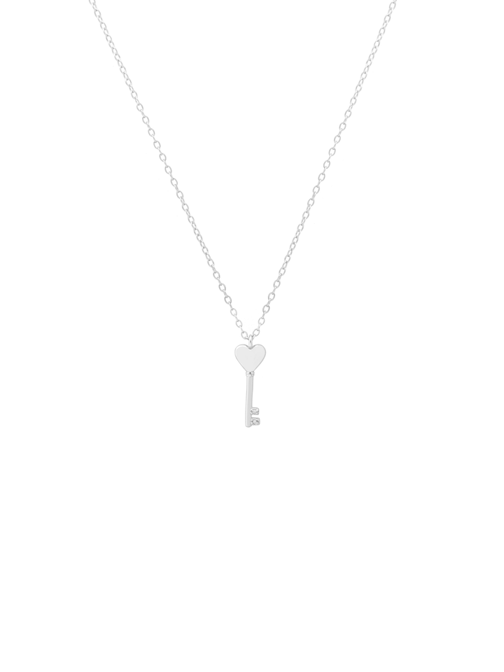 Collar Dije Llave Con Corazon