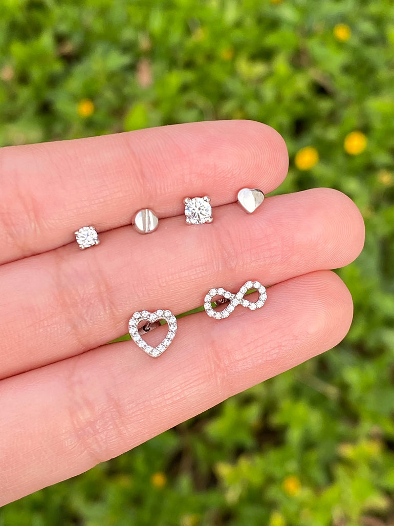 Broquel Oro Blanco 14k