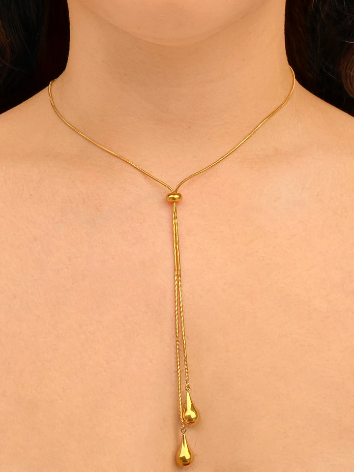 Collar Corbatin Doble Gota Ajustable