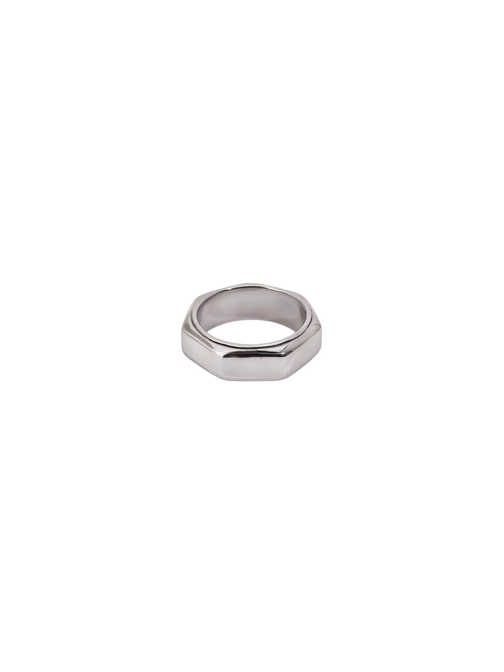 Anillo Octagonal Plateado