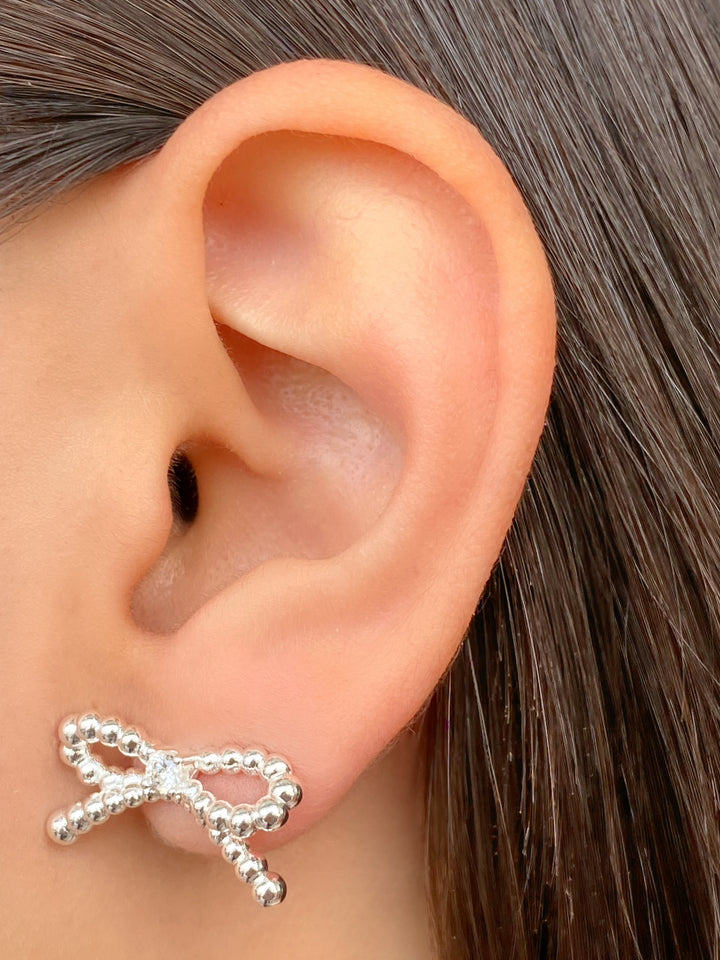 Par Arete Moño Con Bolitas