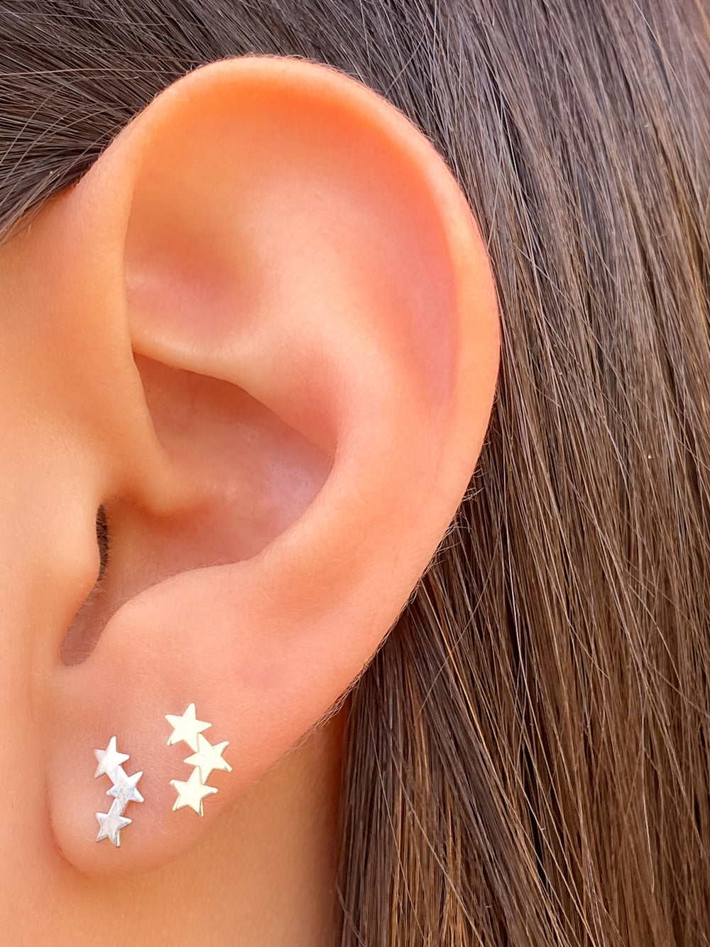 Broquel Triple Estrella Oro 10k