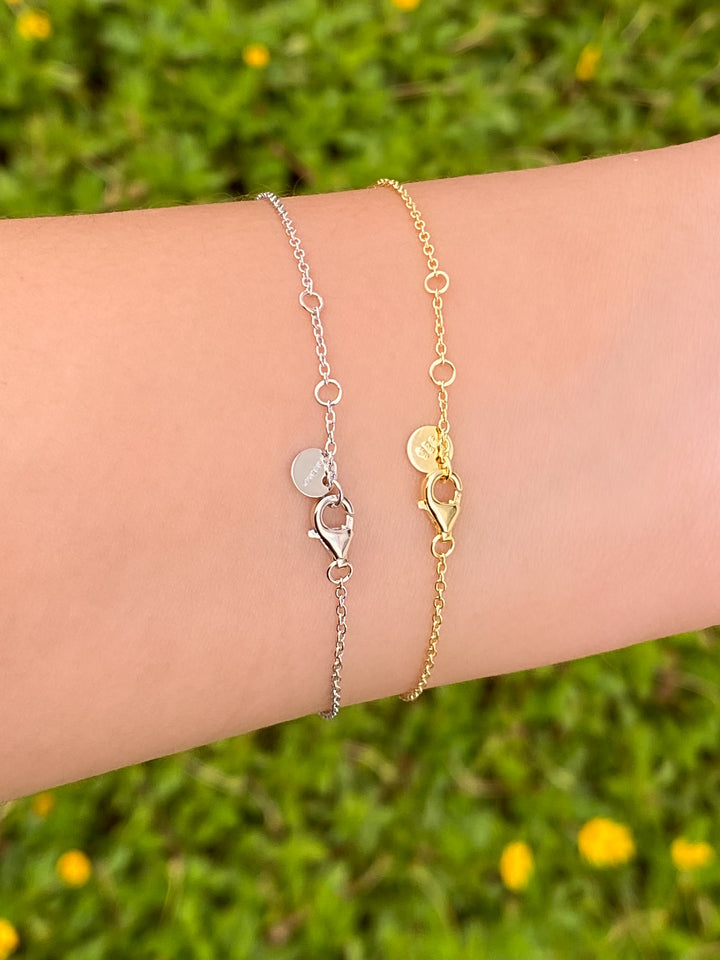 Pulsera Con Zirconia Redonda