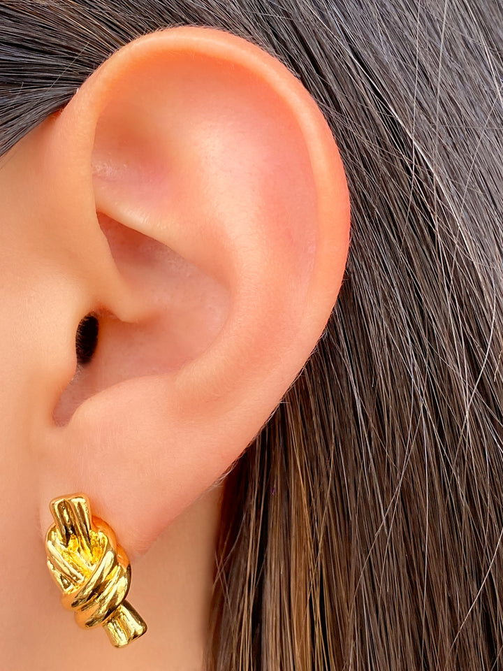 Par Arete Nudo Doble