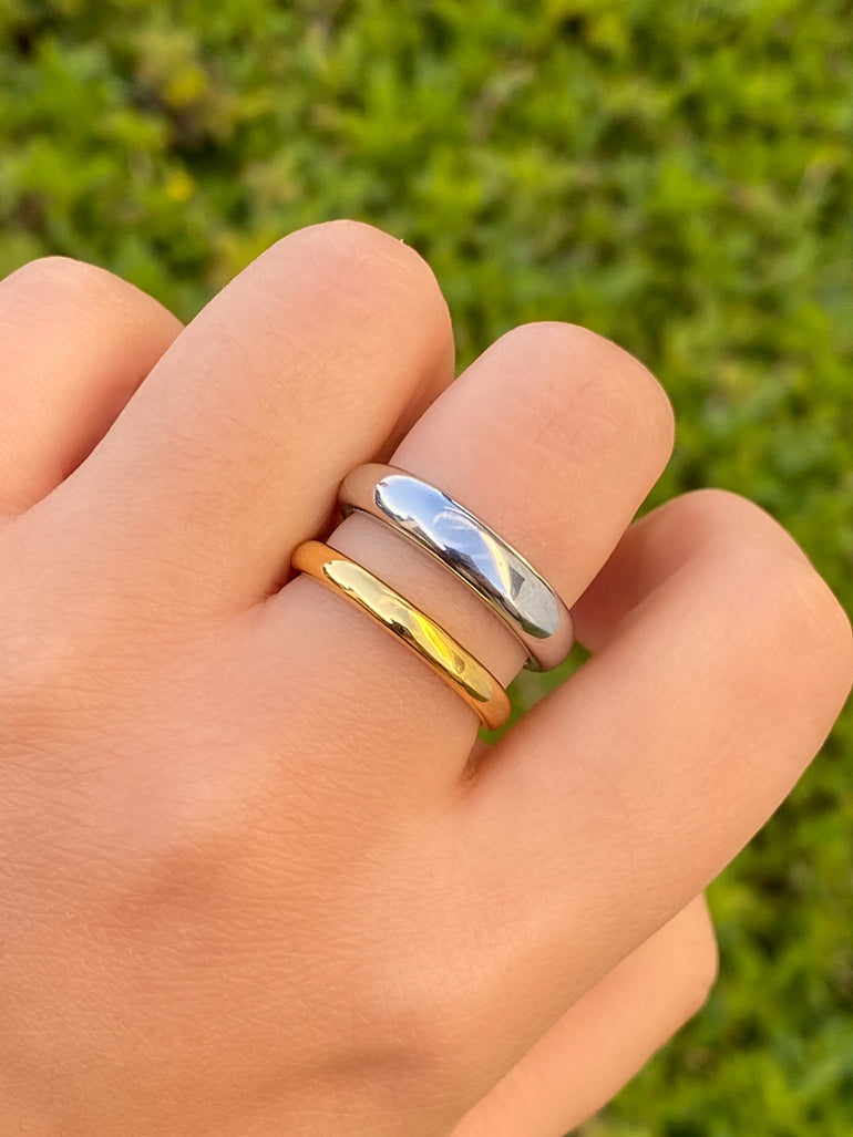 Anillo Doble Combinado Abierto