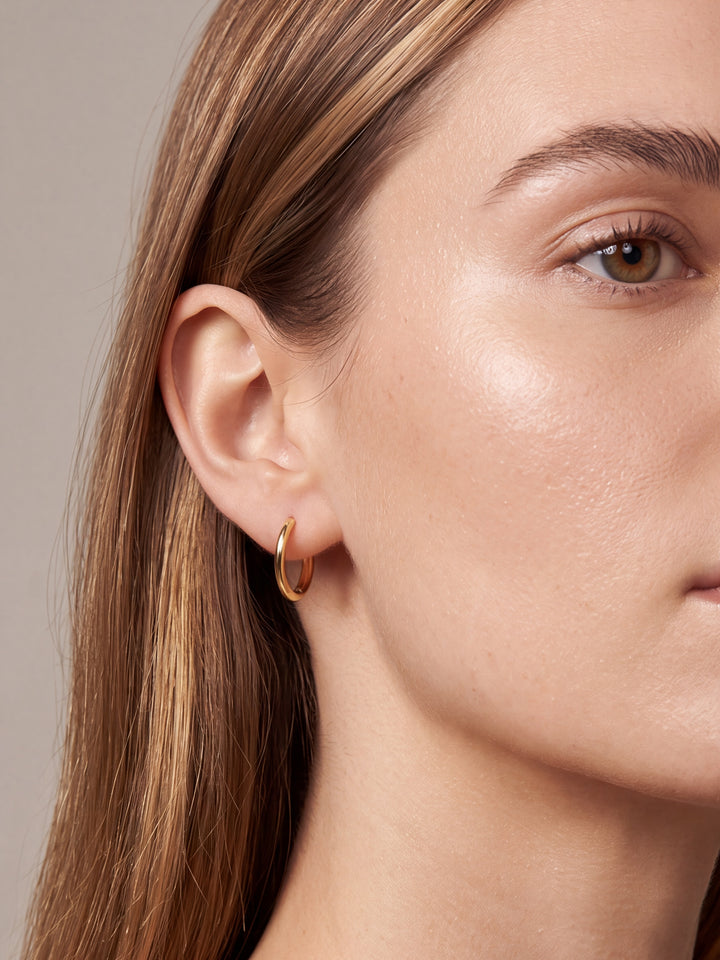 Par Arracada Delgada 14 mm