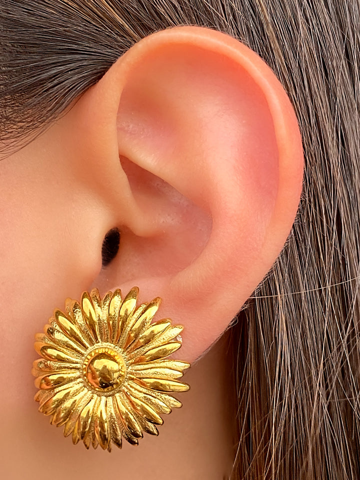 Par Arete Girasol Dorado