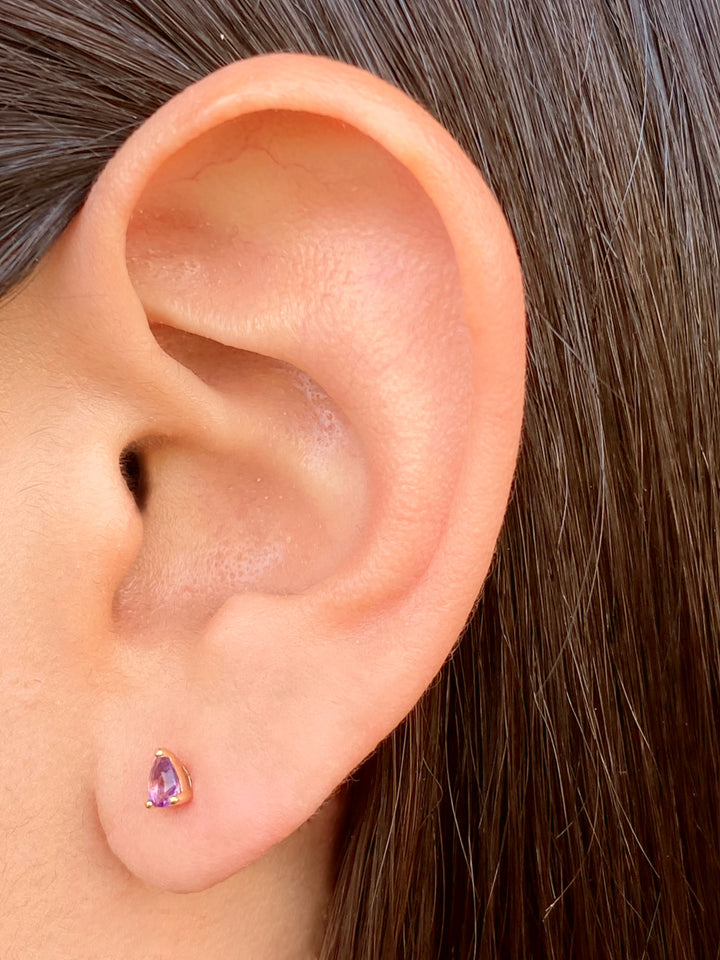 Par Arete Corte Pera Amatista Natural