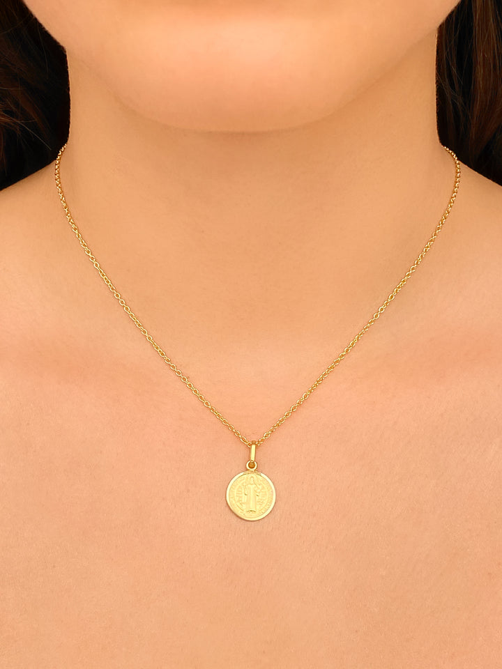 Collar Con Medalla San Benito