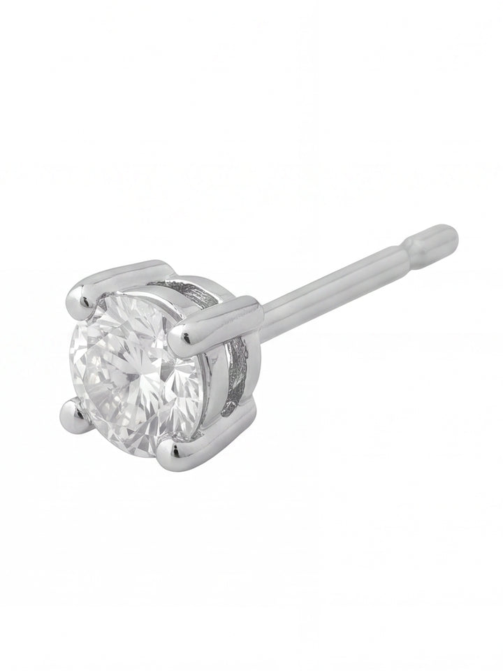 Par Arete Corte Round 0.11 Ct Diamante Natural